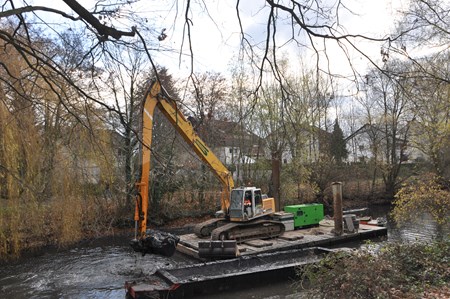 Entschlammung Horlachebecken 7+8 in Rüsselsheim